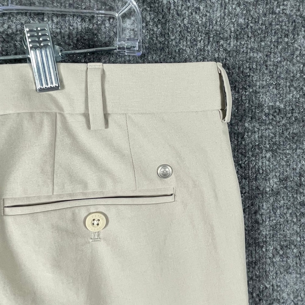 Peter Millar Pants Mens 38x32 Beige Crown Performance Trousers Golf Luxury Light - Picture 16 of 16